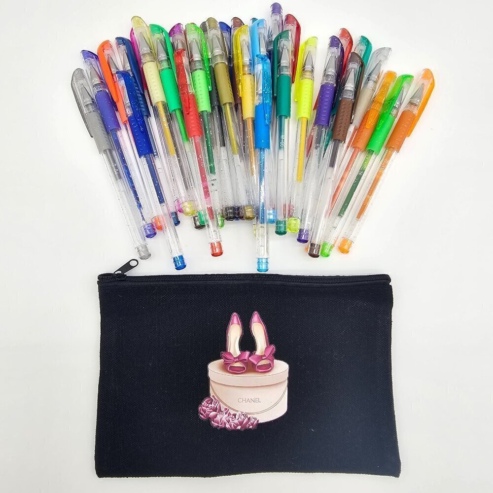 Canvas Toiletry/Makeup Bag, Feminine Pouch, Travel Bag - New -